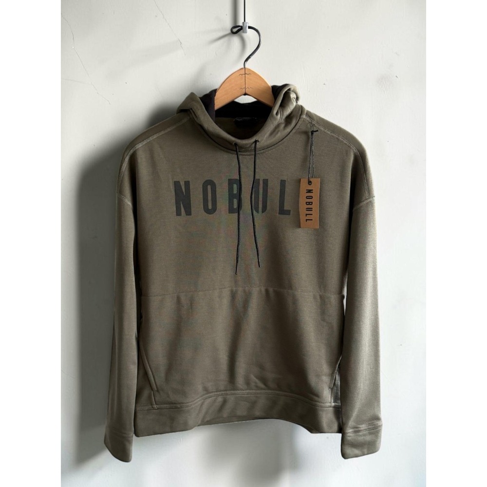 NOBULL Womens Coffee Heather Hoodie Sweatshirt Olive Green XS NWT
